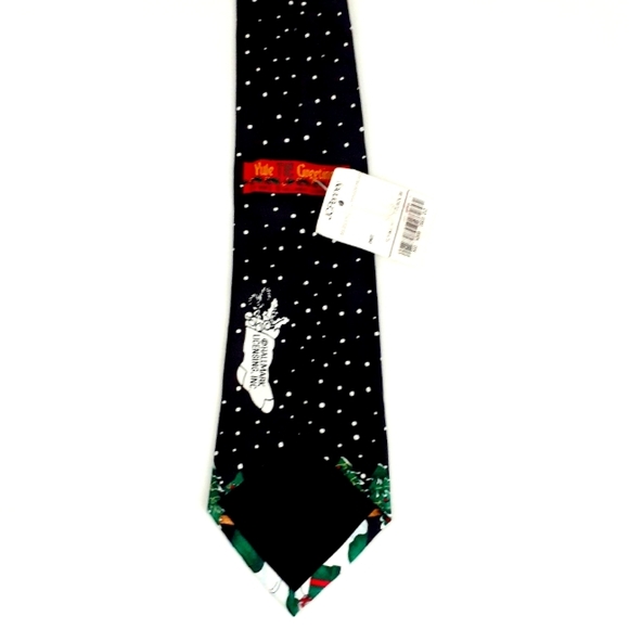 Holiday Christmas Mens Necktie Multi-Colored Flying High Santa - Picture 6 of 8